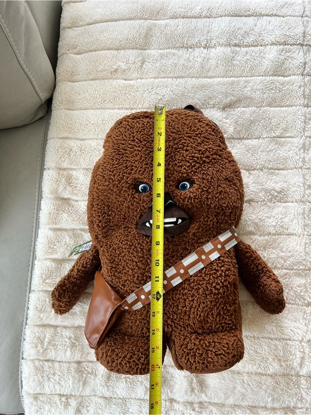 Star Wars Chewbacca Plush Backpack with Crossbody Detail - Brown - Picture 9 of 9